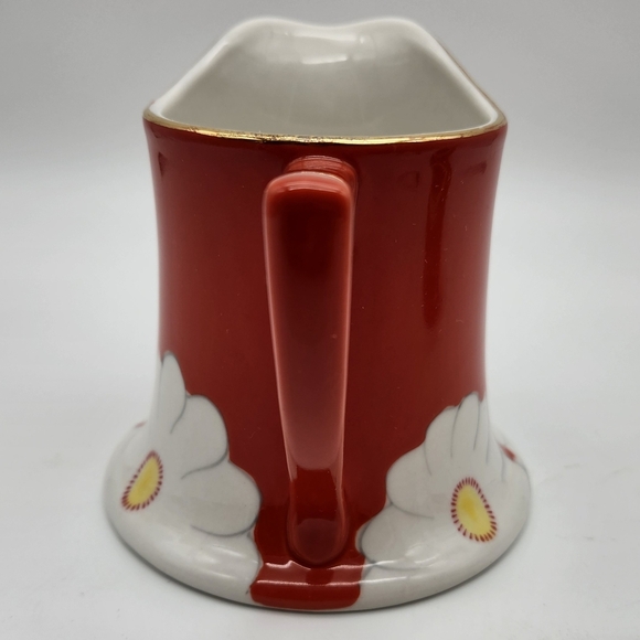 Anthropologie Grace White Daisy Cream Pitcher & Sugar Bowl  Gold Trim. - Picture 7 of 10